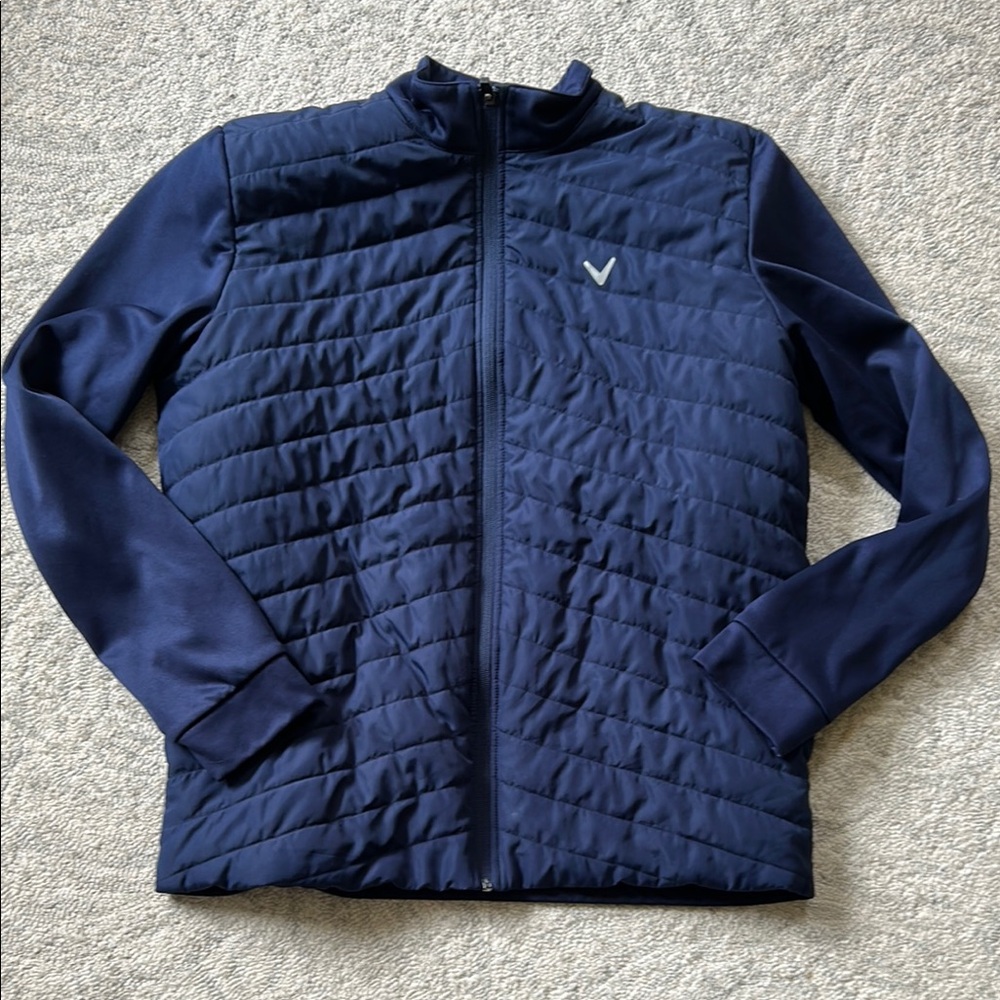Men's Callaway Golf Full Zip Jacket Navy Medium